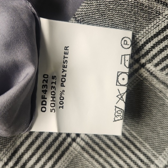 CHICME Plaid Two-Piece Stretchy Set In Black And White Size L - Picture 13 of 16